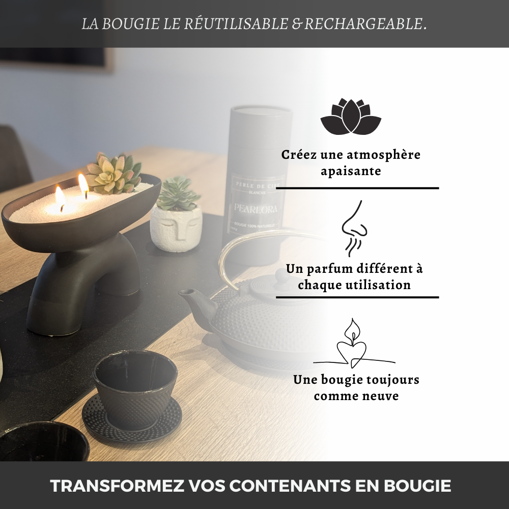 Perles de cire blanches