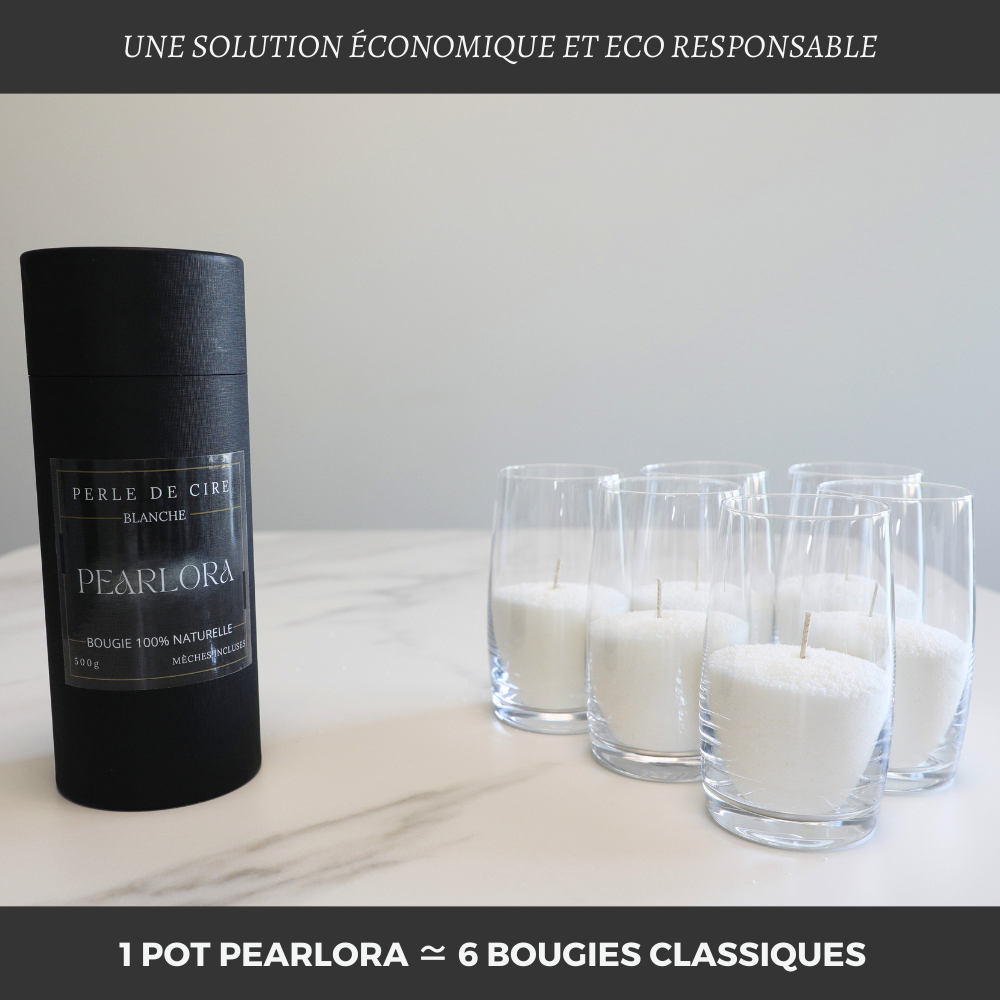 Perles de cire blanches